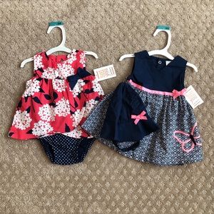 Two 0-3 month Carters for Target sundresses